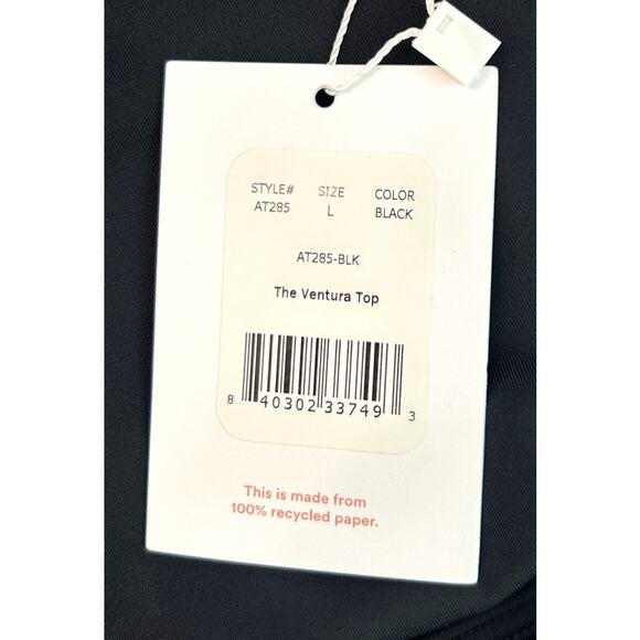 Andie Swim The Ventura Bikini Top in Black L NWT - Picture 3 of 4